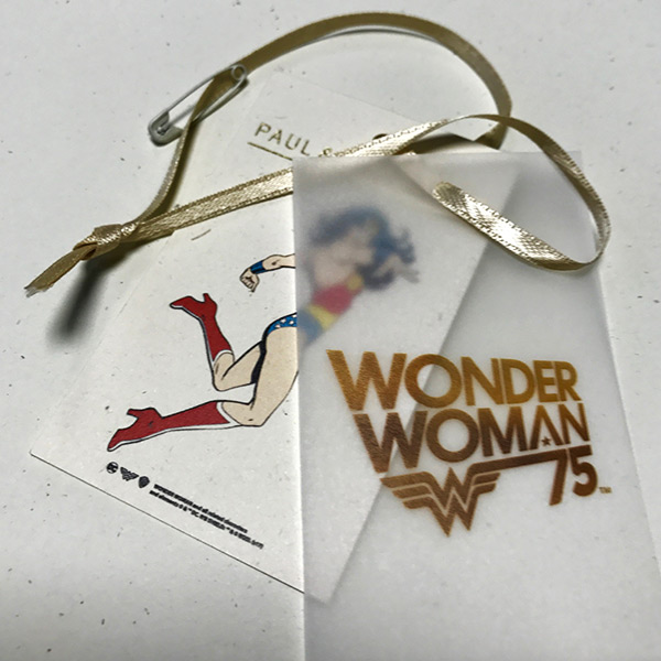 Hang tag wonder woman